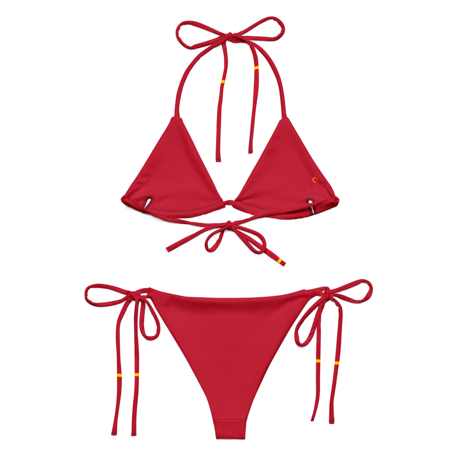 Bikini de triángulo Cruz de Borgoña y Bandera de España - LaFlamencadeBorgoña