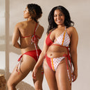 Bikini de triángulo rojo Bandera de España y Cruz de Borgoña - LaFlamencadeBorgoña