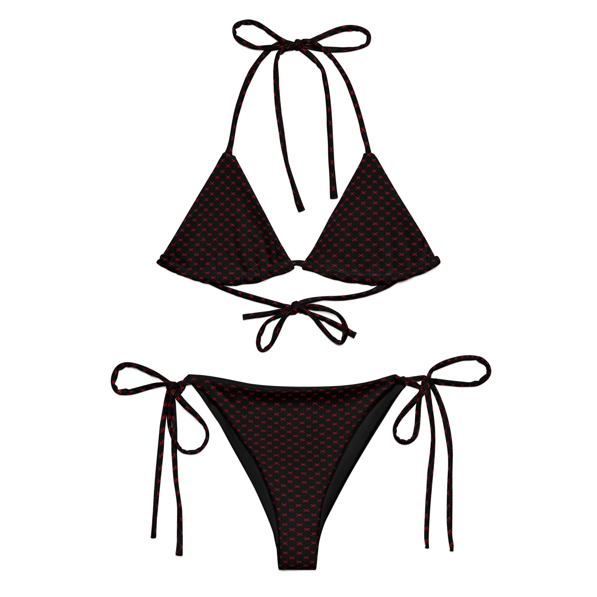 Bikini de triángulo negro Cruz de Borgoña - LaFlamencadeBorgoña