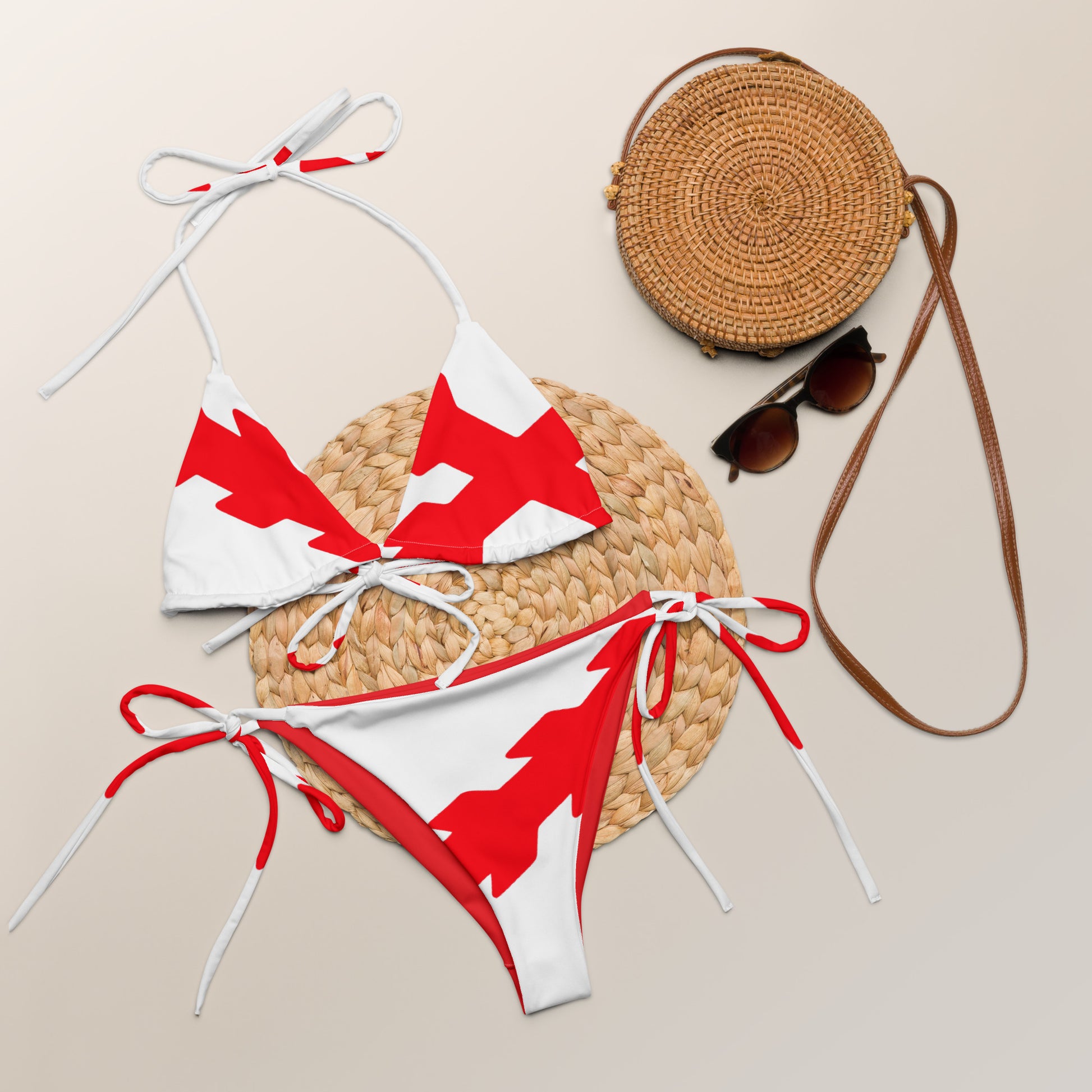 Bikini de triángulo Cruz de Borgoña - LaFlamencadeBorgoña