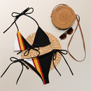 Bikini de triángulo negro Bandera España - LaFlamencadeBorgoña