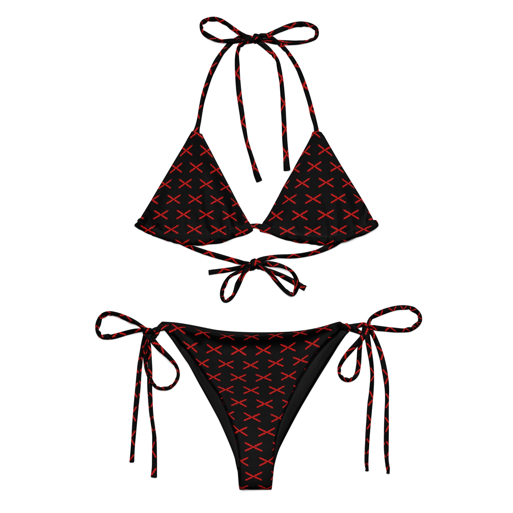 Bikini de triángulo Cruz de Borgoña mosaico - LaFlamencadeBorgoña