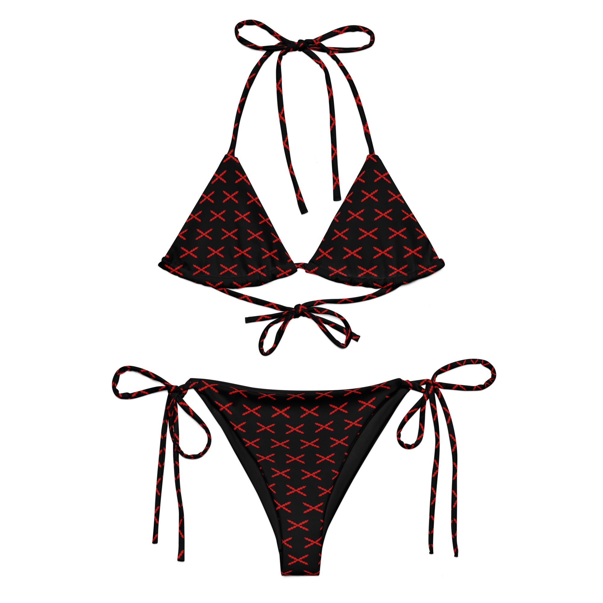 Bikini de triángulo Cruz de Borgoña mosaico - LaFlamencadeBorgoña