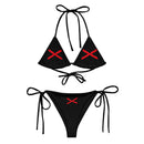Bikini de triángulo Cruz de Borgoña negro - LaFlamencadeBorgoña