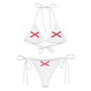 Bikini de triángulo Cruz de Borgoña blanco - LaFlamencadeBorgoña