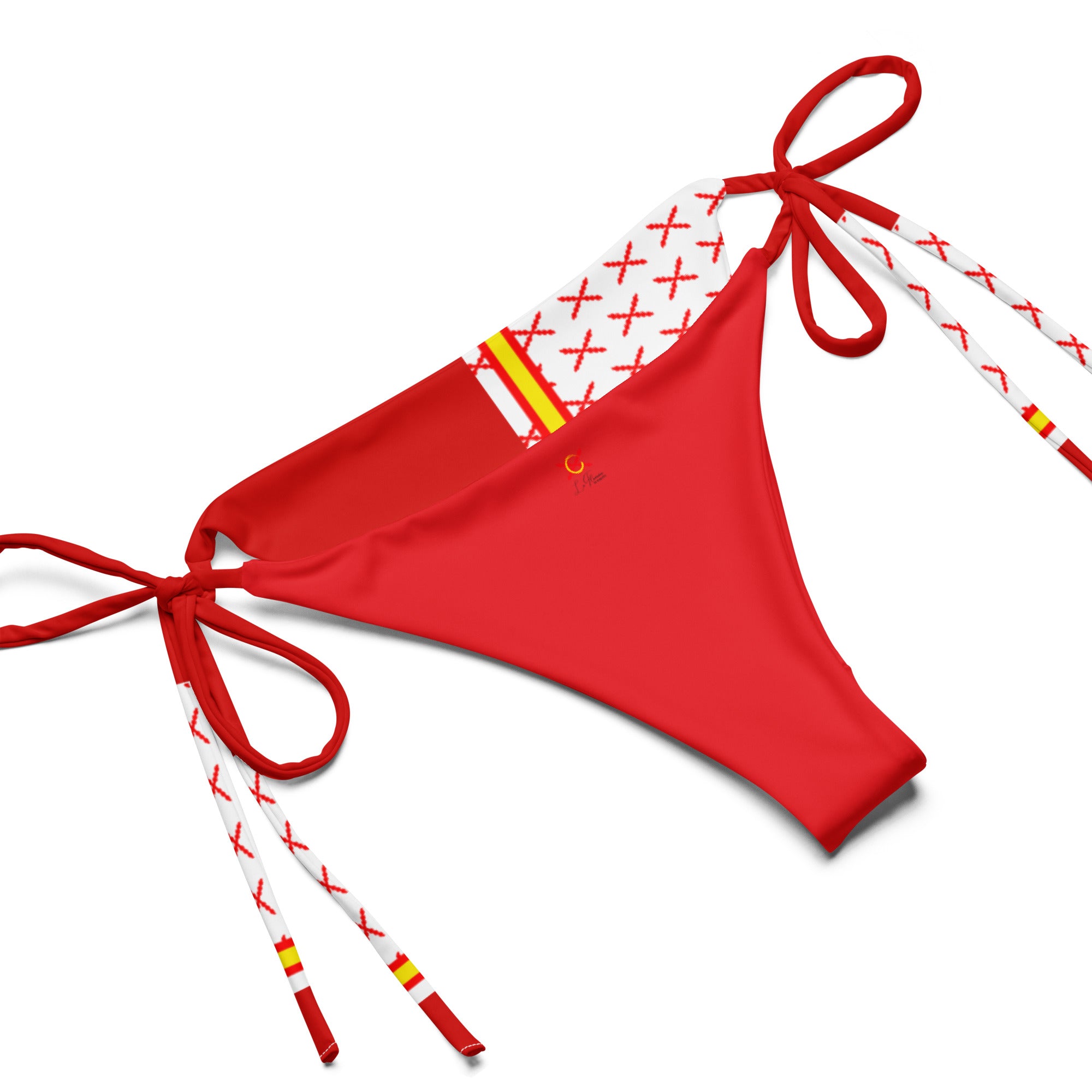 Bikini de triángulo rojo Bandera de España y Cruz de Borgoña - LaFlamencadeBorgoña