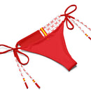 Bikini de triángulo rojo Bandera de España y Cruz de Borgoña - LaFlamencadeBorgoña
