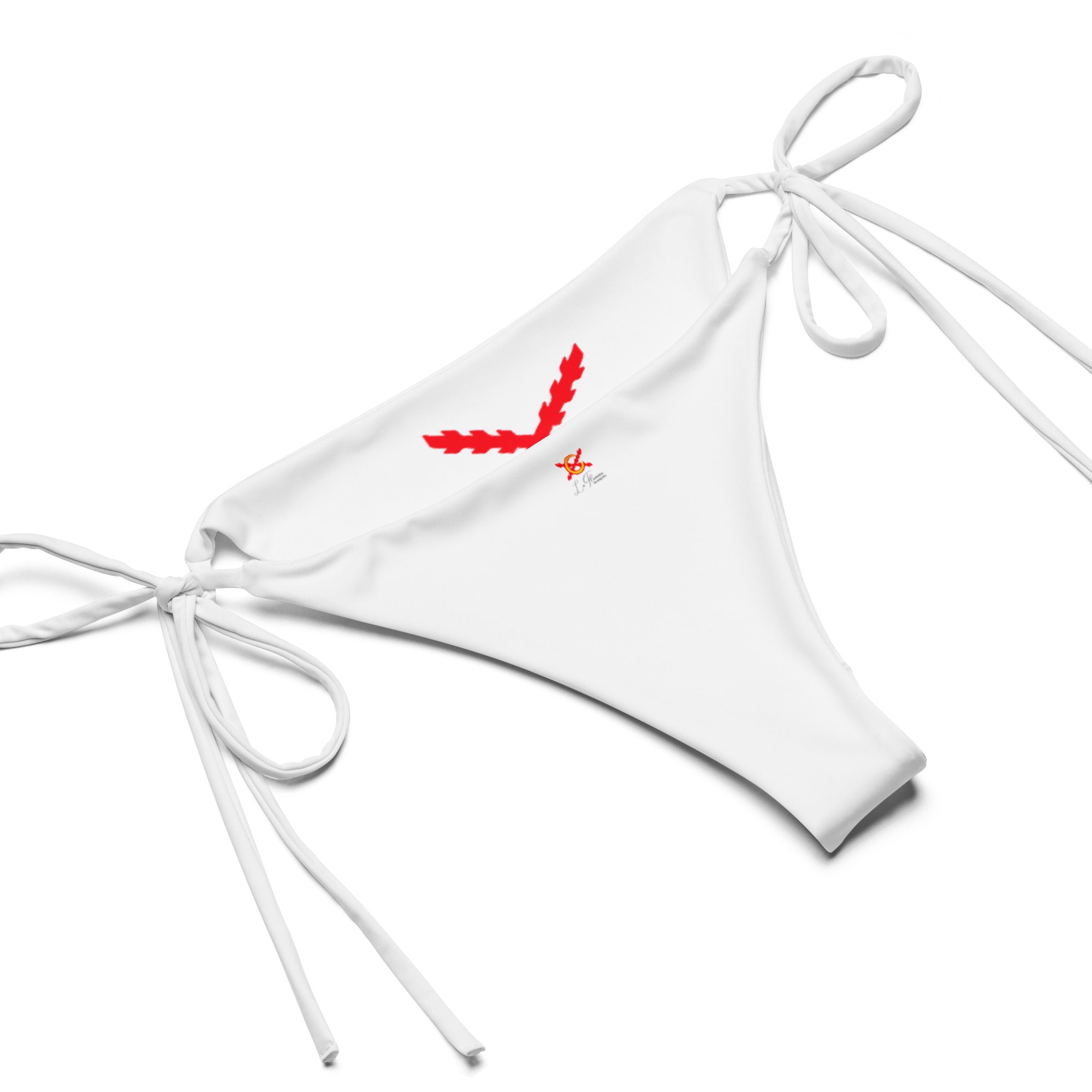 Bikini de triángulo Cruz de Borgoña blanco - LaFlamencadeBorgoña