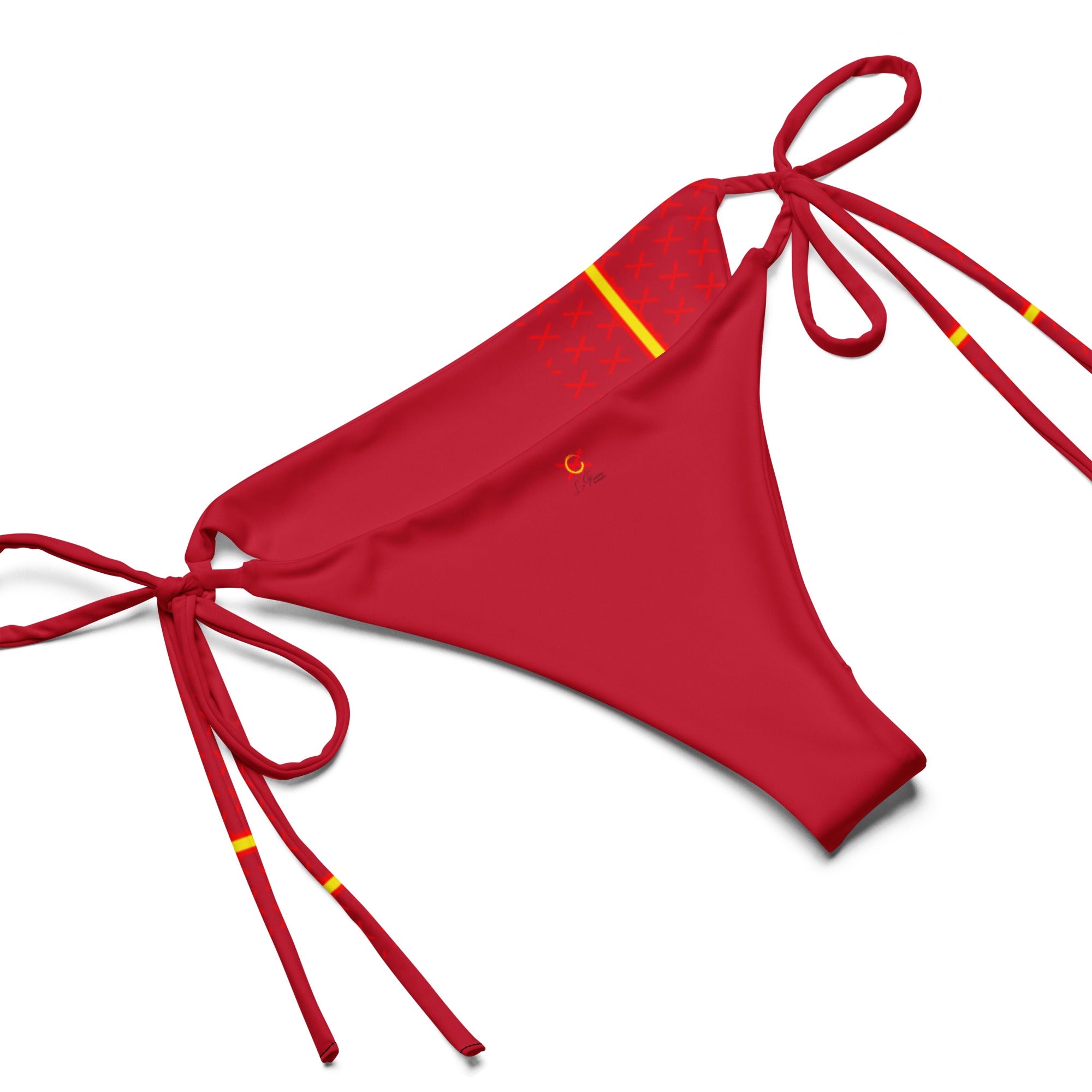 Bikini de triángulo Cruz de Borgoña y Bandera de España - LaFlamencadeBorgoña