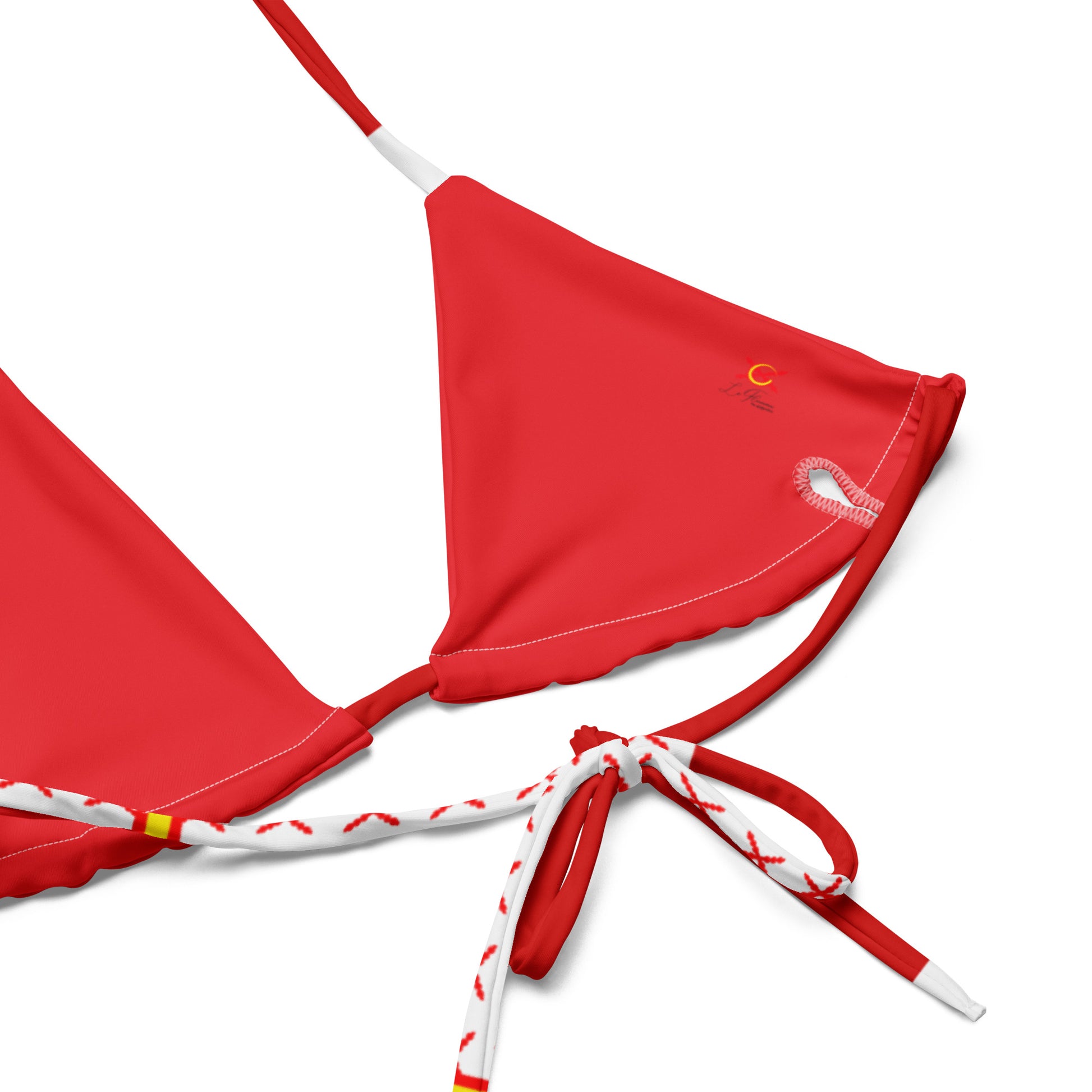 Bikini de triángulo rojo Bandera de España y Cruz de Borgoña - LaFlamencadeBorgoña