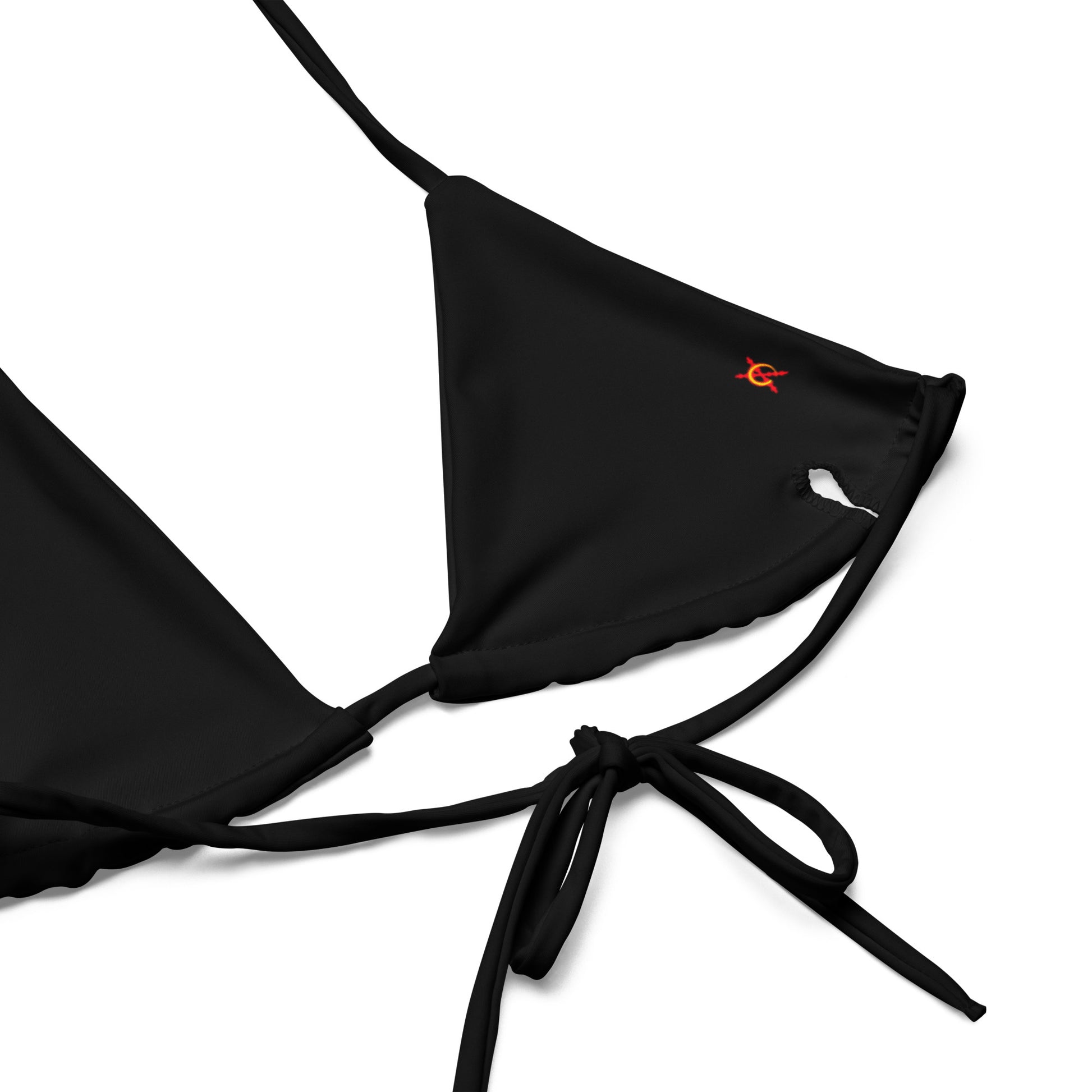 Bikini de triángulo Cruz de Borgoña negro - LaFlamencadeBorgoña