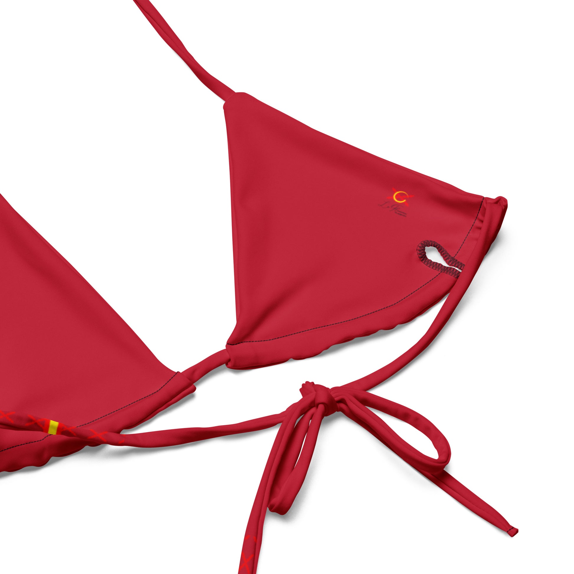 Bikini de triángulo Cruz de Borgoña y Bandera de España - LaFlamencadeBorgoña