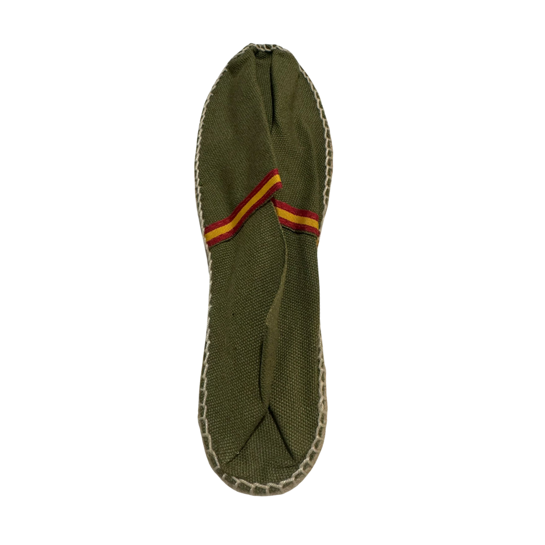 Comprar Alpargatas bandera de España verde - OFERTA Bandera España La Flamenca de Borgoña Patricia Muñoz VOX
