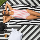 Bañador Mujer estampado Cruz Borgoña - LaFlamencadeBorgoña