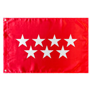 Bandera de la Comunidad de Madrid con 2 Ojales metálicos 60x90 cm Satén
