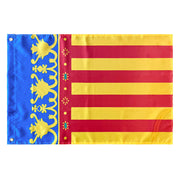 Bandera de la Comunidad Valenciana con 2 Ojales metálicos 60x90 cm Satén