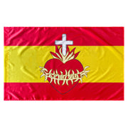 Bandera del Sagrado Corazón 150x90 cm Satén
