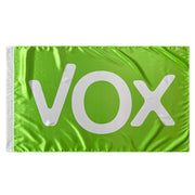 Bandera de Vox Verde 150x90 cm Satén