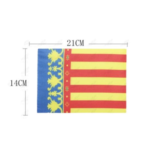 Banderín de Mesa sin Asta Comunidad Valenciana (14 x 21 cm)