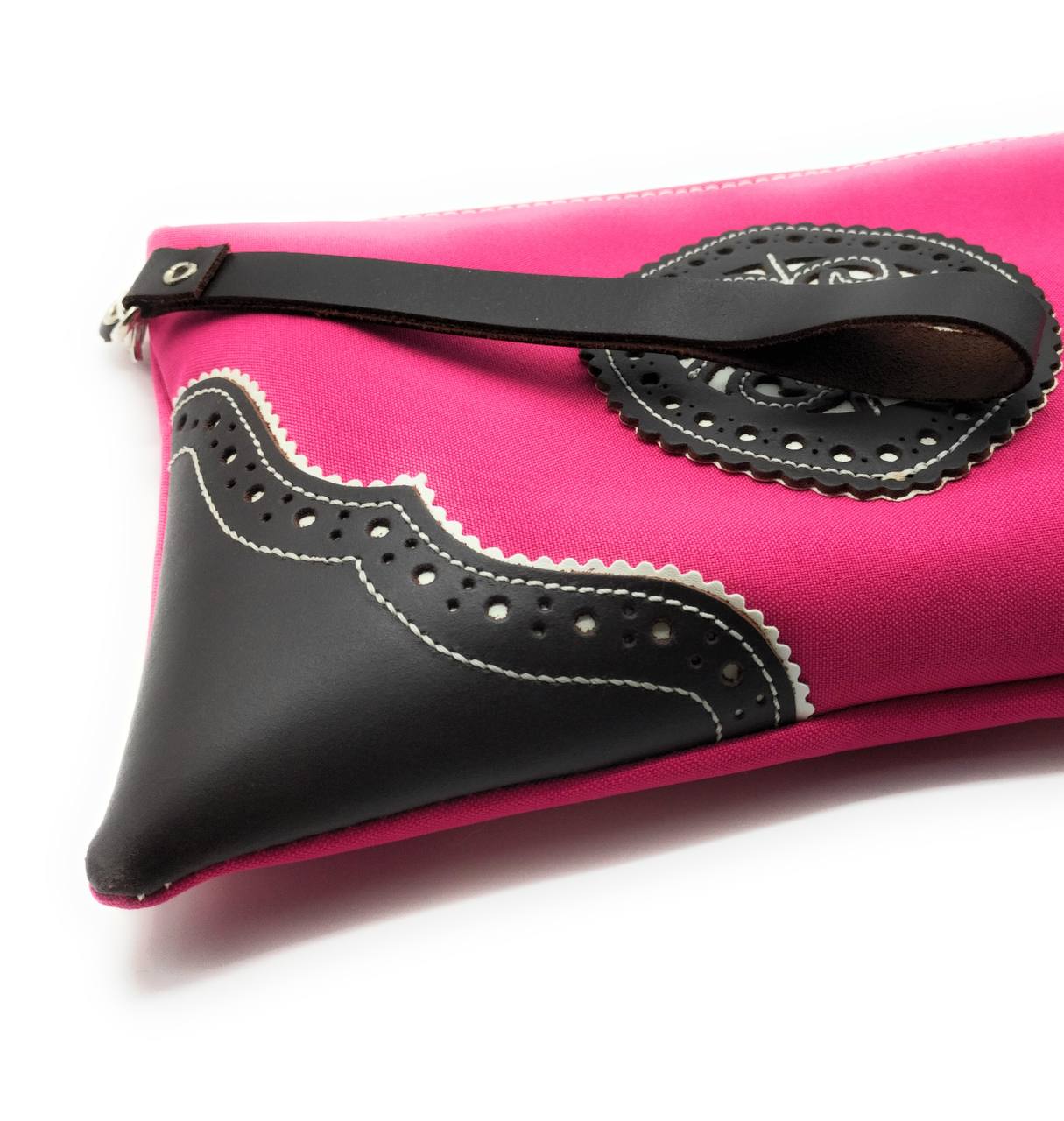 Bolso de mano Rosa capote y taurino - LaFlamencadeBorgoña