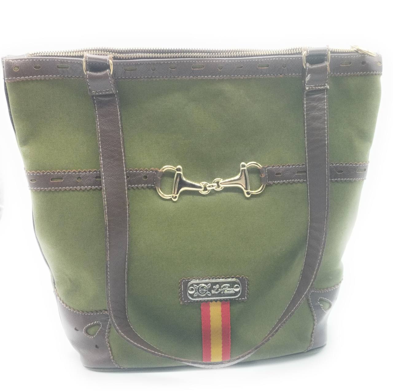 Comprar Bolso TOTE camel Bandera España y mordida de caballo La Flamenca de Borgoña, Bandera de España, Cruz de Borgoña, Patricia Muñoz, VOX, Santiago Abascal