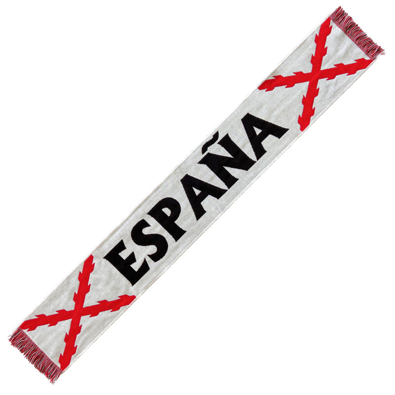 Bufanda ESPAÑA con Cruz Borgoña (130 x 20 cm)