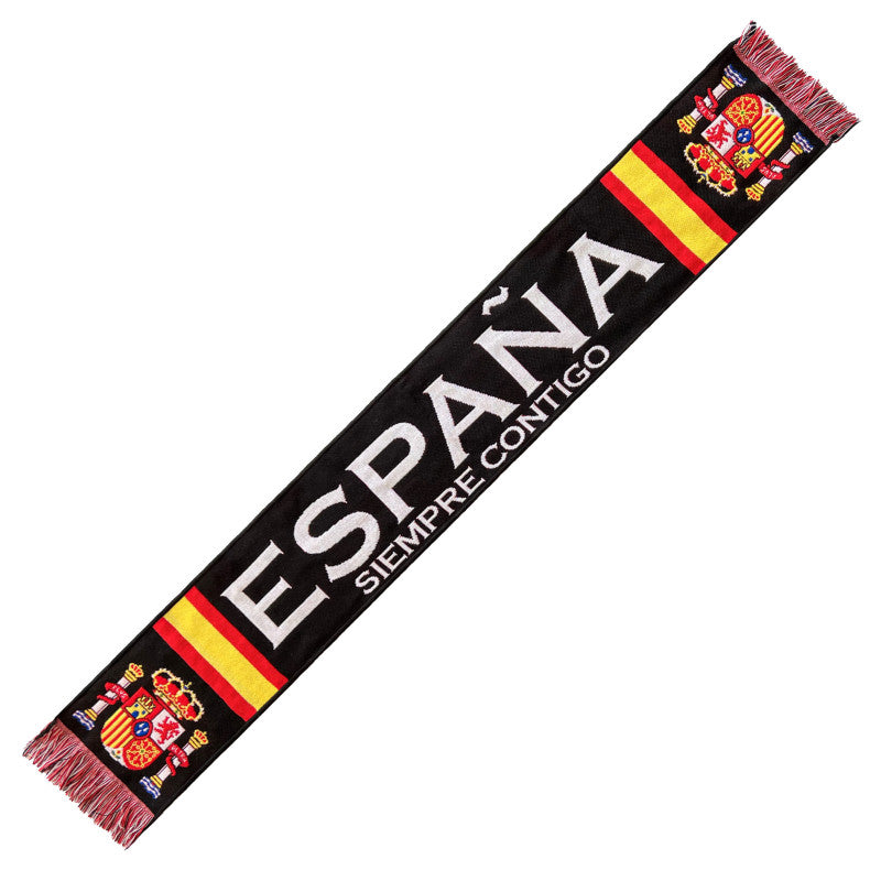 Bufanda España negra "Siempre contigo" (130 x 20 cm)