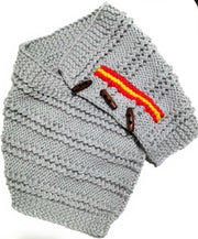 Bufanda bandera de España gris cruzada - LaFlamencadeBorgoña