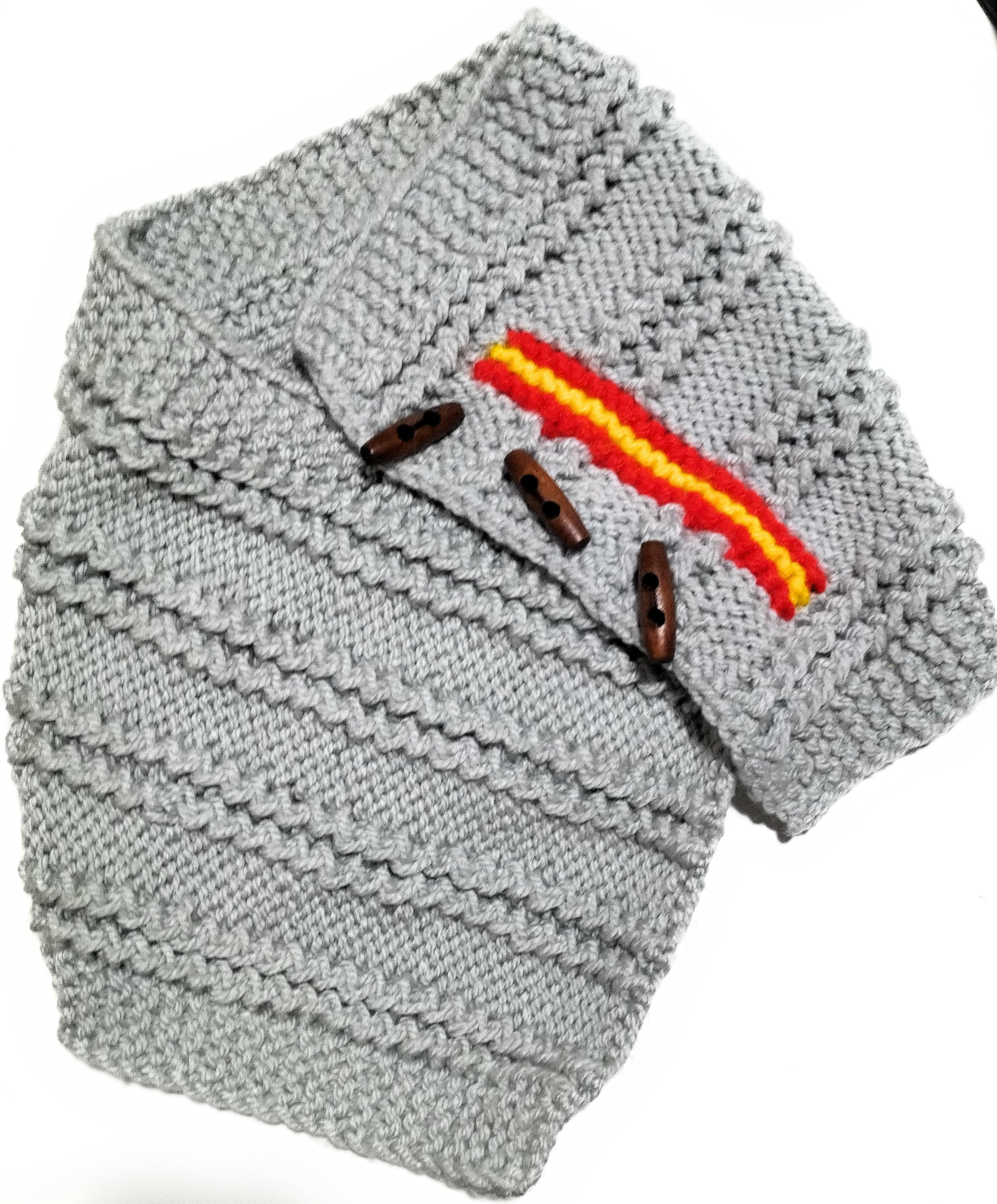 Bufanda bandera de España gris cruzada - LaFlamencadeBorgoña