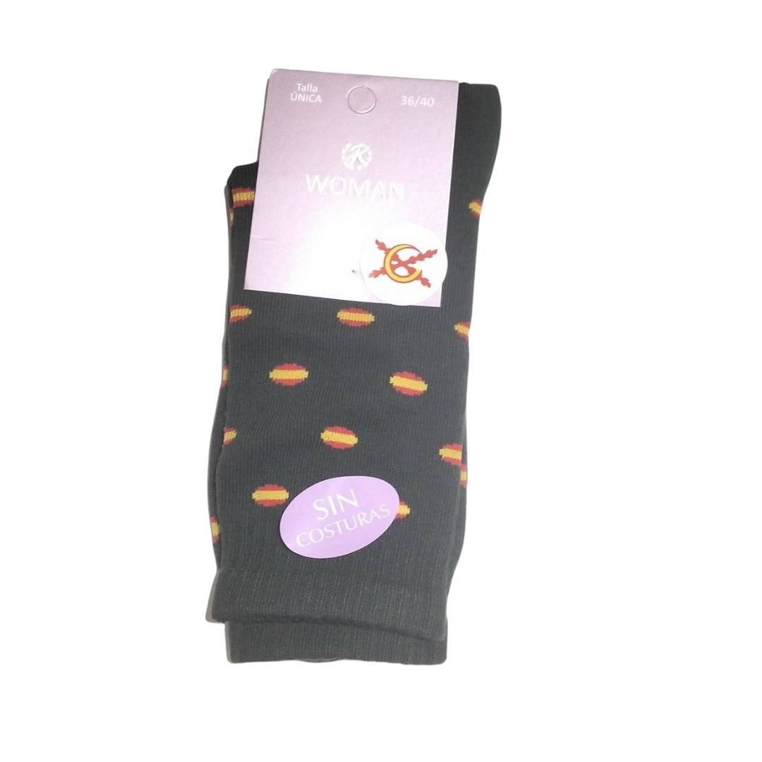 Calcetines bandera España redonda Verde - LaFlamencadeBorgoña