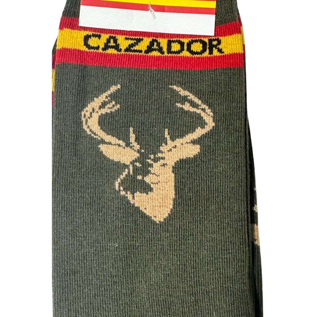 Comprar Calcetines Cazador con Ciervo Bandera España La Flamenca de Borgoña Patricia Muñoz VOX