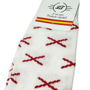 Cross of Burgundy Socken weiß