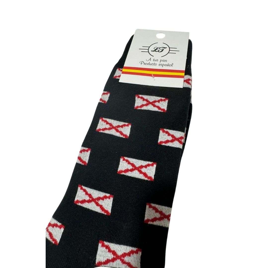 Comprar Calcetines Cruz de Borgoña negro - talla única Bandera España La Flamenca de Borgoña Patricia Muñoz VOX