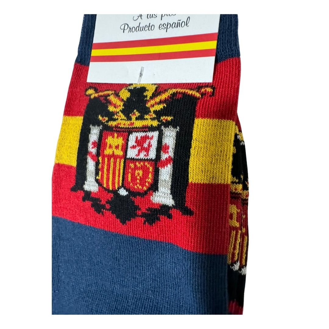 Comprar Calcetines Falange Española con Bandera de España - Negro La Flamenca de Borgoña, Bandera de España, Cruz de Borgoña, Patricia Muñoz, VOX, Santiago Abascal