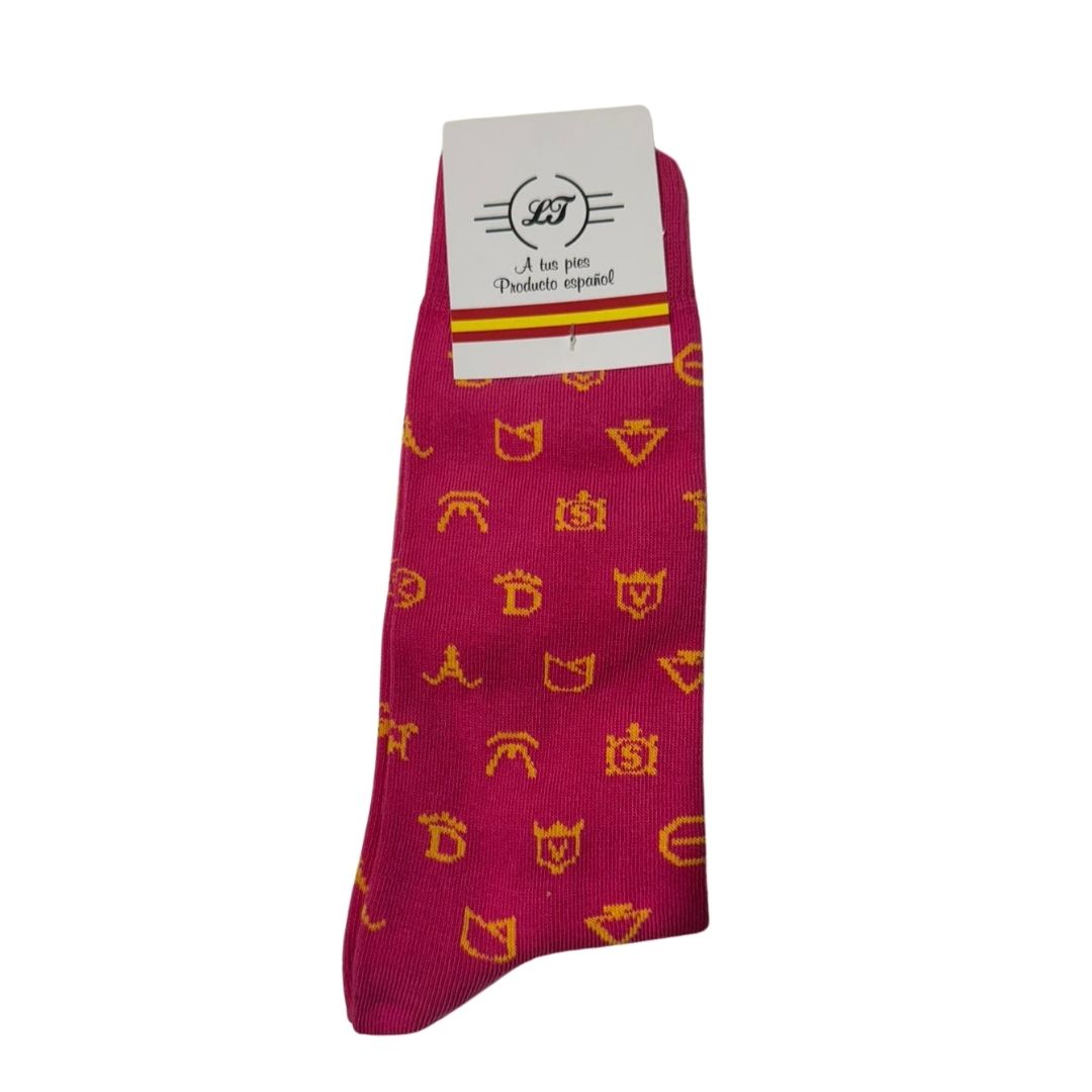 Comprar Calcetines hierros taurinos Rosa capote (copia) La Flamenca de Borgoña, Bandera de España, Cruz de Borgoña, Patricia Muñoz, VOX, Santiago Abascal