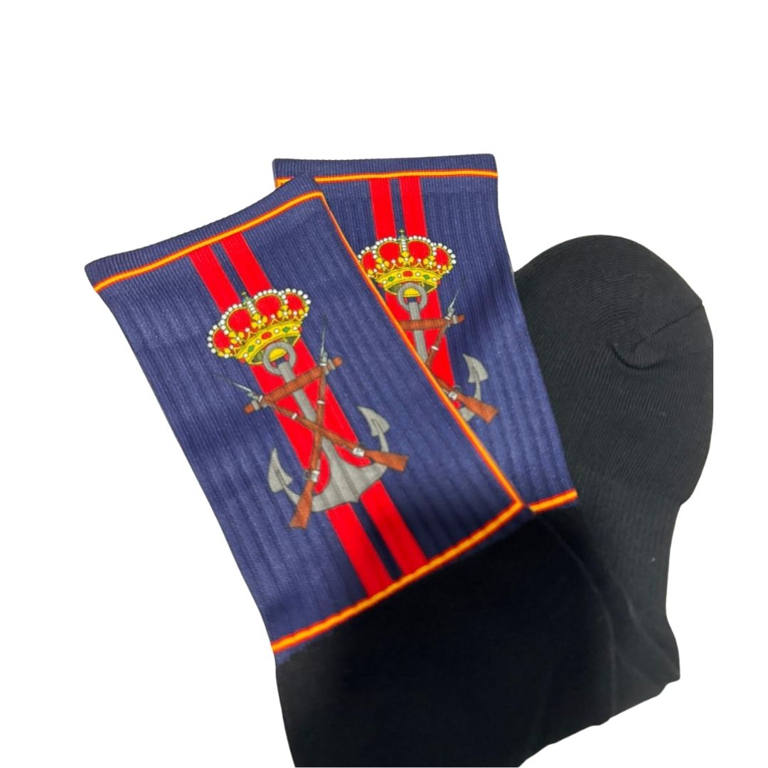 Calcetines Infantería de Marina con bandera España - LaFlamencadeBorgoña