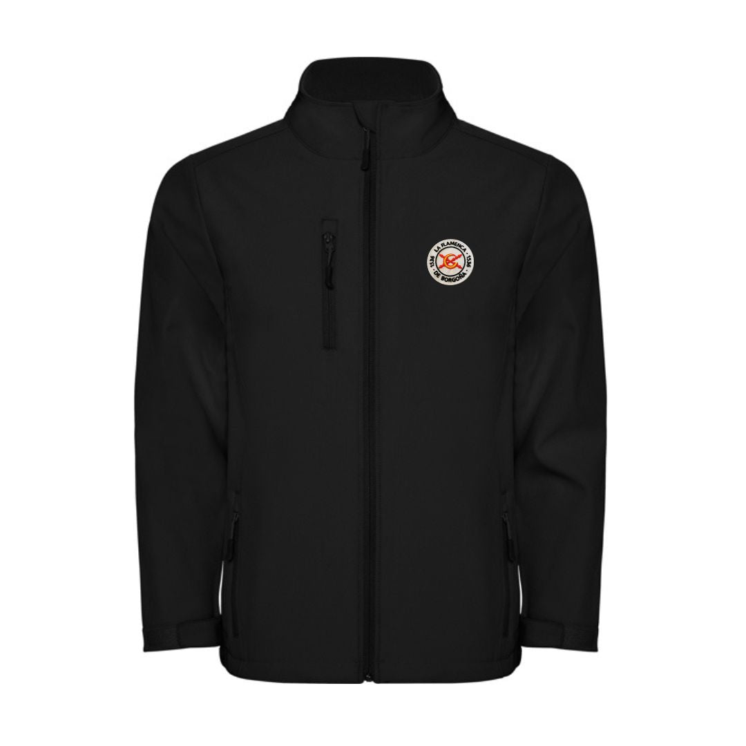 Chaqueta softshell Parche La Flamenca de Borgoña - Talla L OFERTA - LaFlamencadeBorgoña