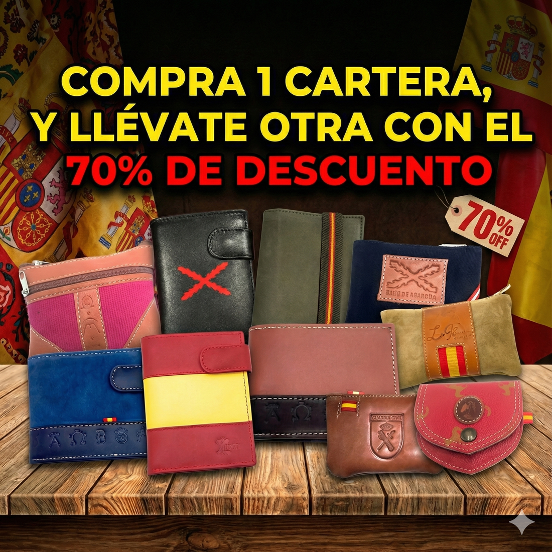 1 cartera, 70% en otra