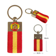 Keychain Eagle of San Juan Flag of Spain green canvas