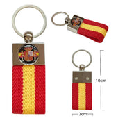 Llavero Cinta Elástica España Escudo Fondo Negro