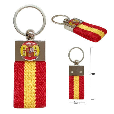 Llavero Cinta Elástica España Escudo Bandera