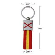 Llavero de Cinta Bandera de España con Cruz de Borgoña