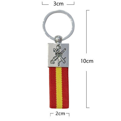 Llavero de Cinta Bandera de España con Emblema de la Legión