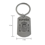 Llavero Metálico Grabado España con Escudo Nacional