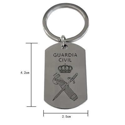 Llavero Metálico Grabado Guardia Civil