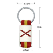 Llavero Cruz de Borgoña metal y lona