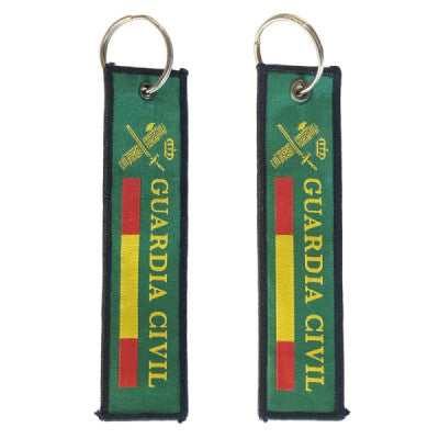 Llavero de Tela de la Guardia Civil en Verde
