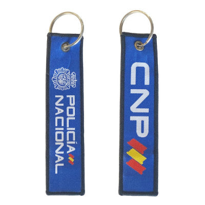 Llavero de Tela Policía Nacional Azul CNP