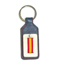 Comprar Llavero Bandera de España lateral piel azul marino La Flamenca de Borgoña, Bandera de España, Cruz de Borgoña, Patricia Muñoz, VOX, Santiago Abascal