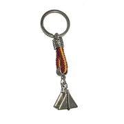 Comprar Llavero estribo Caballo bandera España plateado con grabado Bandera España La Flamenca de Borgoña Patricia Muñoz VOX